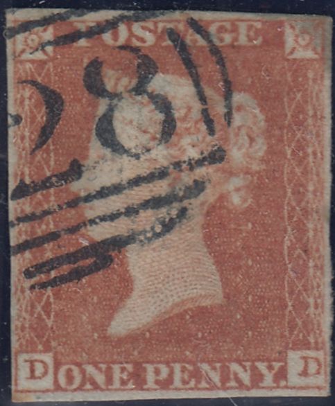 150578 1851 1D PL.119 (SG8)(DD) FINE USED.