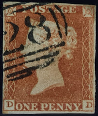 150578 1851 1D PL.119 (SG8)(DD) FINE USED.