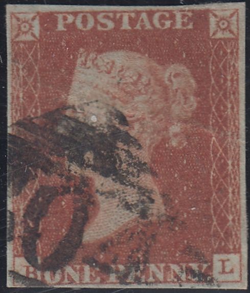 150584 1845 1D PL.56 (SG8)(BL) FINE USED.