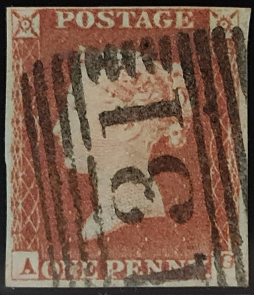 150638 1848 1D PL.86 (SG8)(AG) MISSING IMPRIMATUR LETTERING FINE USED.