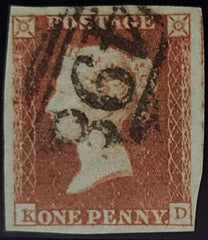 150644 1851 1D PL.118 (SG8)(KD) FINE USED.