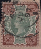 23468 1887 4D JUBILEE (SG205) VARIETY 'WHITE CORNERS' (SPEC K33c/f) FOUR USED EXAMPLES.