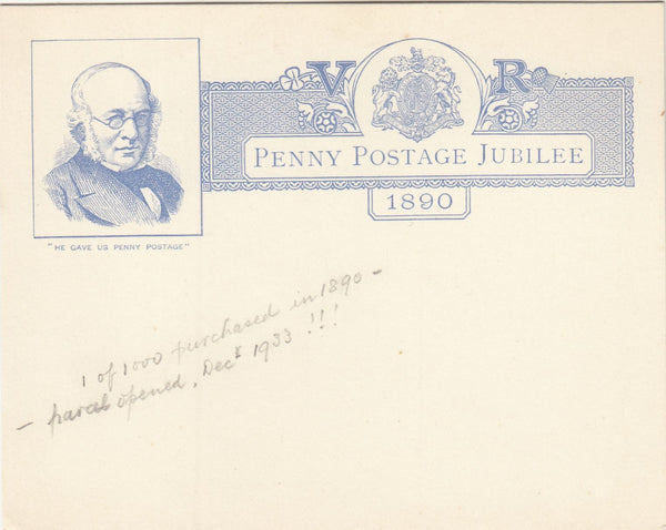 67004 - 1890 PENNY POSTAGE JUBILEE. A fine 1d blue envelop...