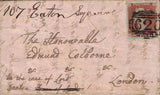80907 - 1850 MAIL CORFU TO LONDON/1D (SG8) APPLIED IN THE UK. Entire from Corfu ...