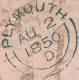 80907 - 1850 MAIL CORFU TO LONDON/1D (SG8) APPLIED IN THE UK. Entire from Corfu ...