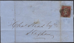 89548 1853 MAIL 1D ARCHER EXPERIMENTAL PERFORATION  PL.96 (SG16b)(QJ) LONDON TO HEXHAM.