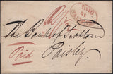 98981 1839 MAIL HALIFAX TO 'The Bank of Scotland Paisley' 'PAID/at/HALIFAX' HAND STAMP (YK1218).