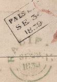 98981 1839 MAIL HALIFAX TO 'The Bank of Scotland Paisley' 'PAID/at/HALIFAX' HAND STAMP (YK1218).