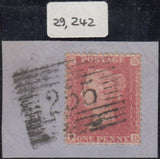 100059 - 1860 DIE 2 PL.64 ROSE-RED ON WHITE PAPER (SG40) (PD).
