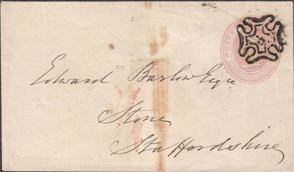 100194 - LONDON NO.'3' IN MALTESE CROSS/ID PINK ENVELOPE.