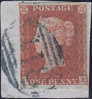 100230 - BLUE "418" NUMERAL OF KINGSBRIDGE (DEVON) IN DARK BLUE/PL.95 (DK) (SG8 SPEC B1xb CAT £250).