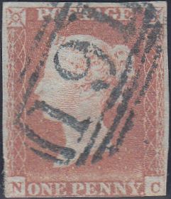 100231 - DARK BLUE "191" NUMERAL OF CHIPPENHAM (WILTS)/PL.84 (NC) (SG9 SPEC B1xb CAT £250).