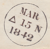 100232 - PERTH MALTESE CROSS ON COVER (SPEC B1tt CAT £1,000)/PL.16 (RB) (SG8).