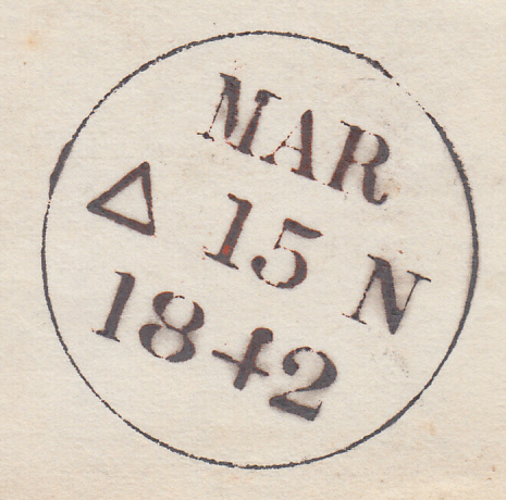 100232 - PERTH MALTESE CROSS ON COVER (SPEC B1tt CAT £1,000)/PL.16 (RB) (SG8).