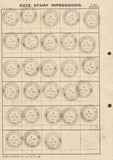 100237 1943 'GEDNEY HILL/SPALDING LINCS' DATE STAMP IMPRESSIONS.