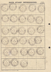 100237 1943 'GEDNEY HILL/SPALDING LINCS' DATE STAMP IMPRESSIONS.