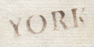 100251 - YORKS/1783 STRAIGHT LINE YORK HAND STAMP (YK3280).