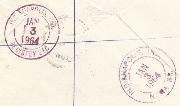 100325 - 1963 2/6D CASTLE X 2 USAGE TO USA.