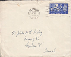 100440 - 1951 MAIL CAMBRIDGE TO DENMARK/FESTIVAL OF BRITAIN.