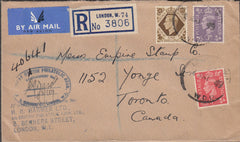 100568 - 1949 REGISTERED MAIL LONDON TO CANADA/B.P.A.