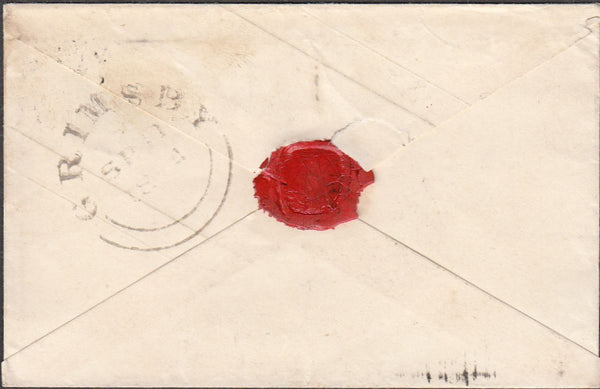 100691 - "323" 1844 BARRED NUMERAL OF GRIMSBY USED SEPTEMBER 1844.