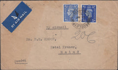 100728 - 1946 MAIL ECCLES TO SWEDEN.