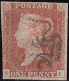 100962 - PL.5 MATCHED PAIR 1D BLACK (SG2) AND 1D RED (SG7) LETTERED SI.