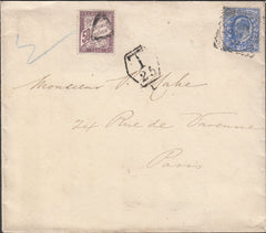 100986 - 1902 UNDERPAID MAIL LONDON TO PARIS.