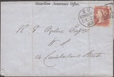 101202 - GUARDIAN ASSURANCE OFFICE LONDON 1863 PRINTED WRAPPER.