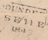 101235 1842 MAIL DUNDEE TO ERROL, LETTER REFERENCE QUEEN'S VISIT TO PERTH WITH 1D PL.12 (SG8)(KJ).