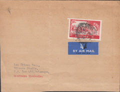 101357 - 5S CASTLE ON PART ENVELOPE LONDON TO SOUTHERN RHODESIA.
