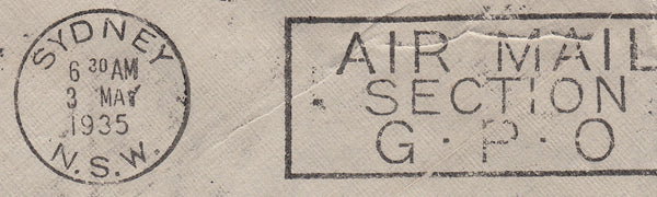 101376 - 1935 MAIL LONDON TO AUSTRALIA.