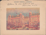 101398 - 1915 MAIL LONDON TO USA/HOTEL ILLUSTRATION.