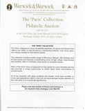 101412 - THE 'PARIS' COLLECTION PHILATELIC AUCTION BY WARWICK AND WARWICK JUNE 2017.