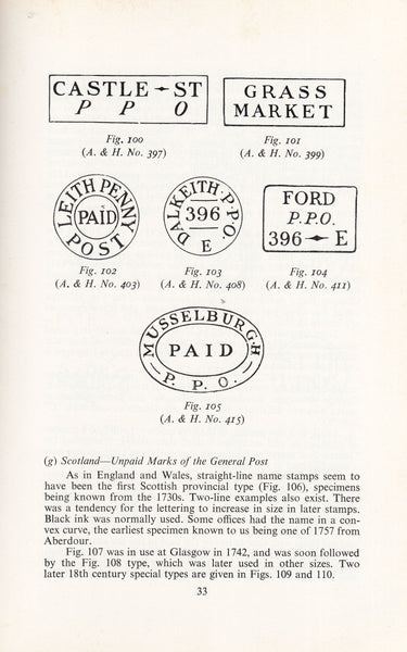 101429 ' BRITISH POSTMARKS - A SHORT HISTORY AND GUIDE' BY ALCOCK AND HOLLAND.