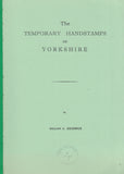 101456 - 'THE TEMPORARY HANDSTAMPS OF YORKSHIRE BY SEDGEWICK'.