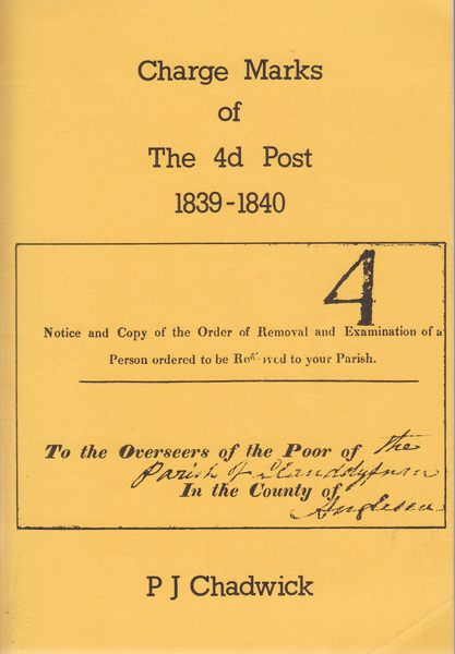 101464 - CHARGE MARKS OF THE 4D POST 1839-1840 BY P. J. CHADWICK.