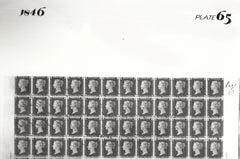 101484 - 1846 DIE 1 PLATE 65 ORIGINAL PHOTOGRAPH OF THE IMPRIMATUR SHEET.