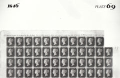 101488 - 1846 DIE 1 PLATE 69 ORIGINAL PHOTOGRAPH OF THE IMPRIMATUR SHEET.