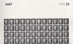 101551 - 1856 DIE 2 1D PLATE 35 ORIGINAL PHOTOGRAPH OF THE IMPRIMATUR SHEET.