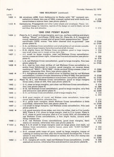 101564 - HARMERS GREAT BRITAIN SPECIALISED AUCTION FEBRUARY 1979.