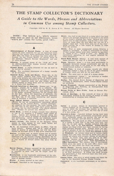 101576 - STAMP COLLECTION MADE EASY/STAMP FINDER AND COLLECTOR'S DICTIONARY.