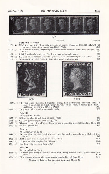 101587 - ROBSON LOWE GREAT BRITAIN SPECIALISED AUCTION CATALOGUE DECEMBER 1978.