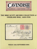 101613 - CAVENDISH AUCTION "THE MIKE SCOTT ARCHER COLLECTION OF OVERLAND MAIL, 1653-1918".
