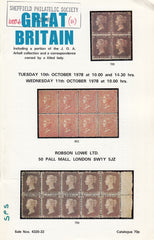 101619 - ROBSON LOWE GREAT BRITAIN SPECIALISED AUCTION OCTOBER 1978.