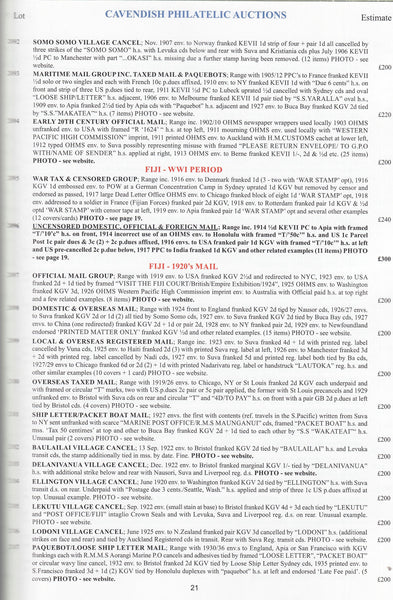 101673 - THE TONY EASTGATE COLLECTIONS OF FIJI, NEW CALEDONIA AND OTHER PACIFIC ISLANDS.