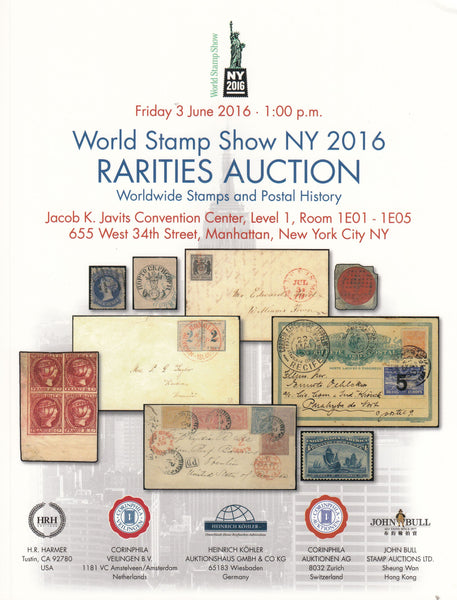 101708 - WORLD'S STAMP SHOW NY 2016 RARITIES AUCTION.