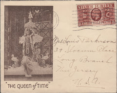 101769 - 1935 MAIL LONDON TO USA/SELFRIDGE "THE QUEEN OF TIME".