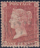 101907 - PL.46 MATCHED PAIR RED-BROWN ON BLUED PAPER (SG29) AND ROSE-RED ON WHITE PAPER LETTERED RL.