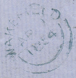 102321 - LEEDS SPOON (RA47) CANCELLING 1D IMPERF (SG8) ON COVER.